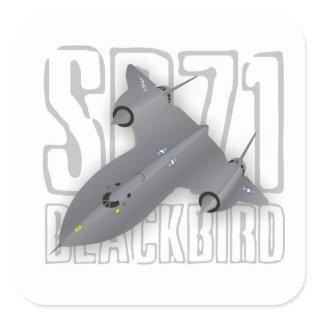 The fastest supersonic spy plane: SR-71 Blackbird Square Sticker