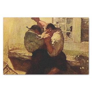 “The Fight in the Cabin” by NC Wyeth Tissue Paper