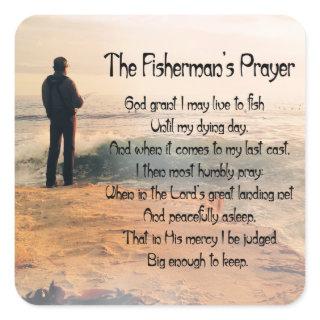 The Fishermans Prayer Square Sticker