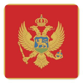 The Flag of Montenegro Square Sticker