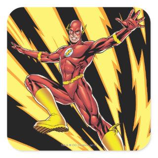 The Flash Lightning Bolts Square Sticker