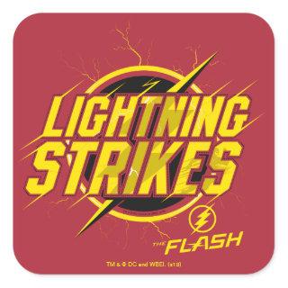 The Flash | "Lightning Strikes" Graphic Square Sticker