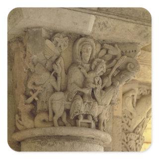 The Flight into Egypt, column capital relief from Square Sticker