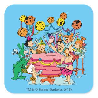 The Flintstones | Birthday Party Square Sticker
