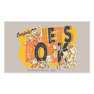 The Flintstones | Everybody Let's Rock Rectangular Sticker