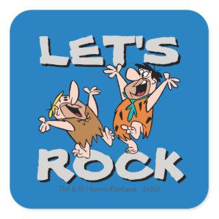The Flintstones | Fred & Barney - Let's Rock Square Sticker
