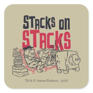 The Flintstones | Fred & Barney - Stacks on Stacks Square Sticker