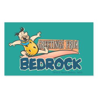 The Flintstones | Fred - Greetings From Bedrock Rectangular Sticker