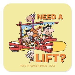 The Flintstones | Need A Lift? Square Sticker