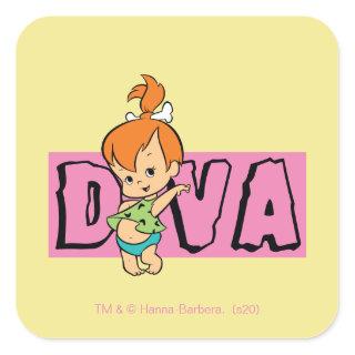 The Flintstones | Pebbles - Little Diva Square Sticker
