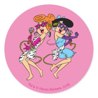The Flintstones | Wilma & Betty Rock Stars Classic Round Sticker