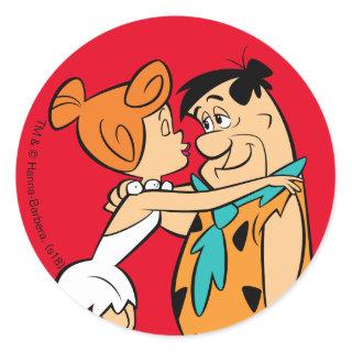 The Flintstones | Wilma Kissing Fred Classic Round Sticker