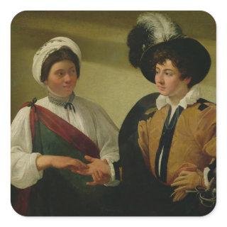 The Fortune Teller, c.1596-97 Square Sticker