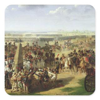 The French Army Pulling Down the Rosbach Column Square Sticker