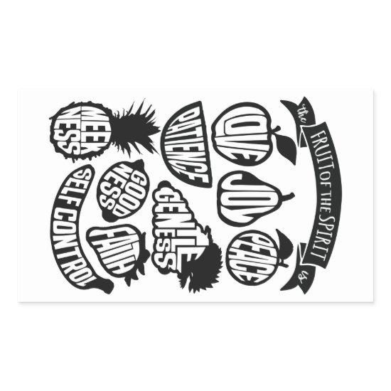 The Fruit of the Spirit - Christian Rectangular Sticker