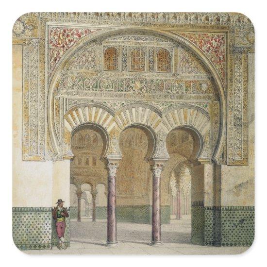 The Gallery of the Court of Lions at the Alhambra, Square Sticker