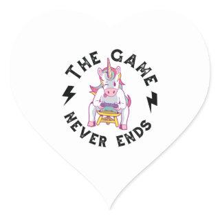 The Game never ends Heart Sticker