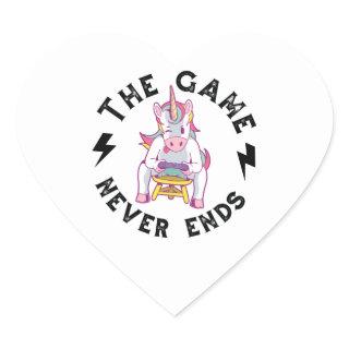 The Game never ends Heart Sticker