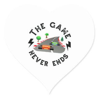 The Game never ends Heart Sticker