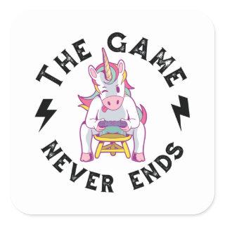 The Game never ends Square Sticker
