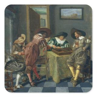 The Game of Backgammon Square Sticker