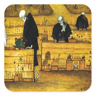 The Garden of Death by Hugo Simberg 1896 Square Sticker