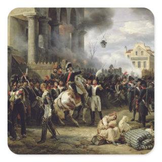 The Gate at Clichy during the Defence of Paris Square Sticker