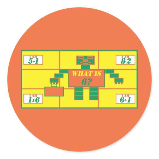 The Geometrics-Sticker-Rectangle-Age 6 Classic Round Sticker