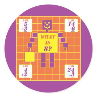 The Geometrics-Sticker-Square-Age 8 Classic Round Sticker