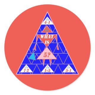 The Geometrics-Sticker-Triangle-Age 5 Classic Round Sticker