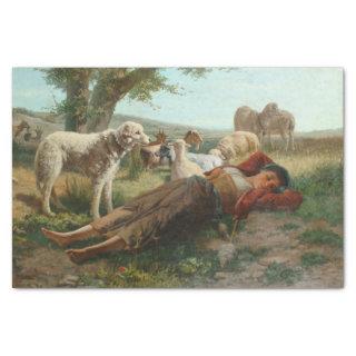 The Goatherder Girl's Siesta (by Carlo Ademollo) Tissue Paper