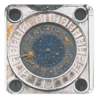 The gold and enamel clock face, design begun by Ma Square Sticker