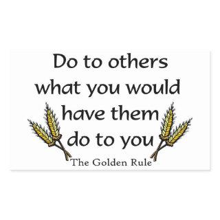 The Golden Rule christian gift item Rectangular Sticker