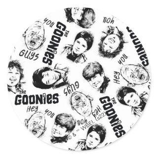 The Goonies Characters Pattern Classic Round Sticker