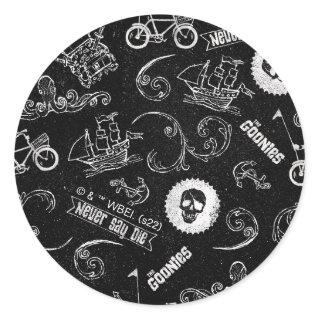 The Goonies Icons Pattern Classic Round Sticker