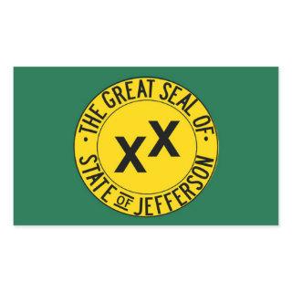 The great flag of the State of Jefferson, USA Rectangular Sticker