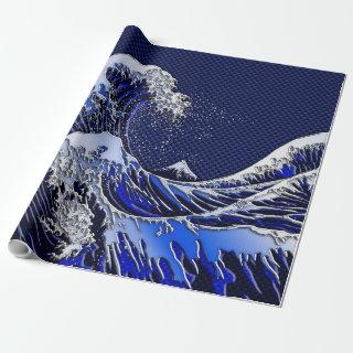 The Great Hokusai Wave chrome carbon fiber styles