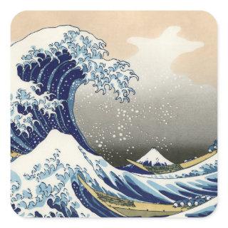 The Great Wave of Kanagawa - Katsushika Hokusai Square Sticker