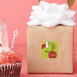The Grinch | From Birthday Christmas Gift Tag
