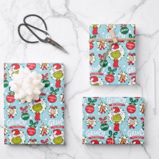 The Grinch Merry Grinchmas Blue Pattern  Sheets