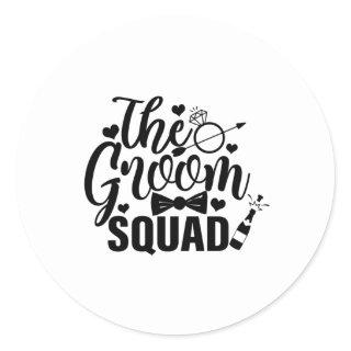 The Groom Squad Classic Round Sticker