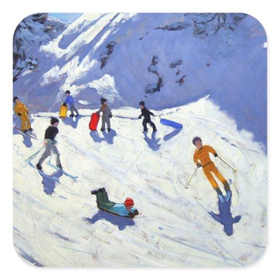 The Gully Belle Plagne 2004 Square Sticker