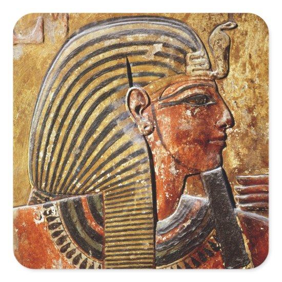 The head of Seti I  from the Tomb of Seti Square Sticker