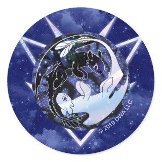 The Hidden World | Night & Light Fury Icon Classic Round Sticker