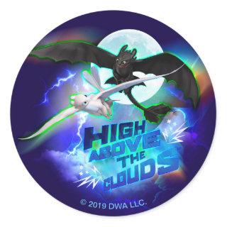 The Hidden World | Night & Light Fury Moonlit Ride Classic Round Sticker