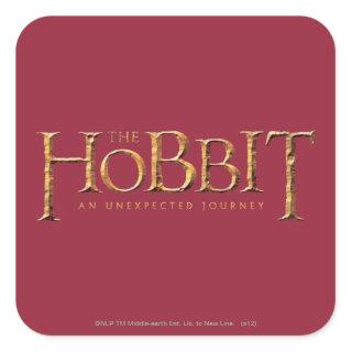 The Hobbit Logo Textured Square Sticker