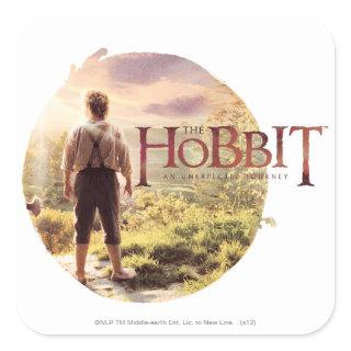 The Hobbit Logo with BILBO BAGGINS™ Back Square Sticker