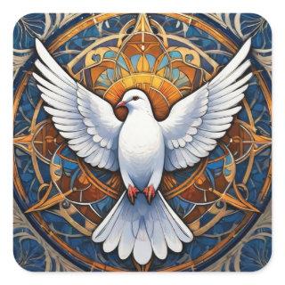 The Holy Spirit (dove) 1 Square Sticker