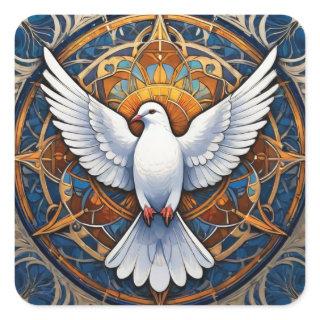 The Holy Spirit (dove) 2 Square Sticker