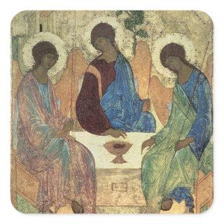 The Holy Trinity, 1420s (tempera on panel) Square Sticker